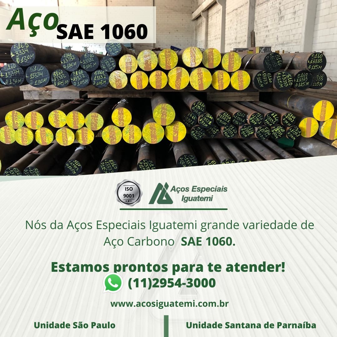Foto de capa SAE 1060 é na Aços Iguatemi